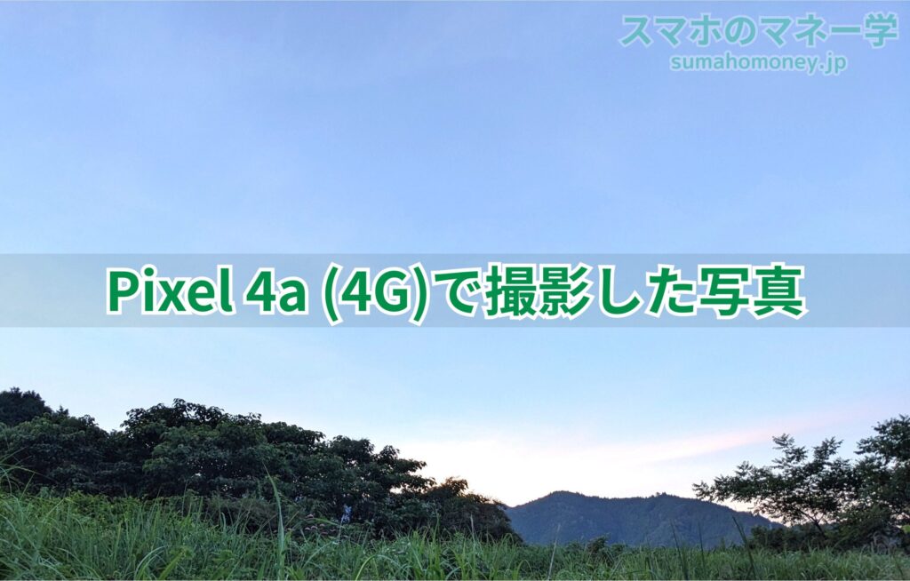 Pixel 4a (4G)で撮影した写真